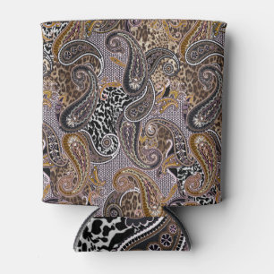 Porta-lata Paisley Animal Skin Fashion Impressão