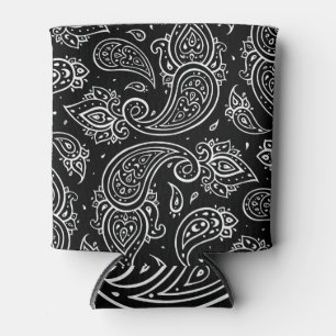 Porta-lata Paisley elegance: padrão étnico uniforme.