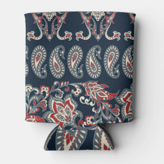 Porta-lata Paisley floral, padrão de vinheta damasco.