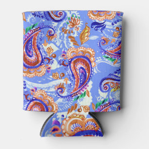 Porta-lata Paisley Handcraft: Watercolor Asian Background