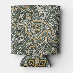 Porta-lata Paisley Oriental Ethnic, Vintage Seamless.