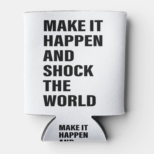 Porta-lata Palavra de Arte Motivacional Dicas de Sucesso de A (Frente)