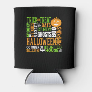 Porta-lata Palavra de Halloween Salva-Pumpkin