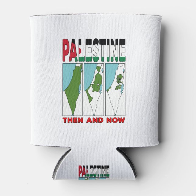 Porta-lata Palestina, então e agora (Frente)