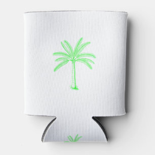 Porta-lata Palm Tree Sketch Green