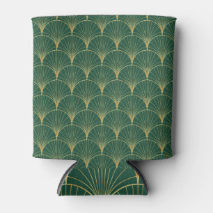 Porta-lata Palm verde Folha Art Deco