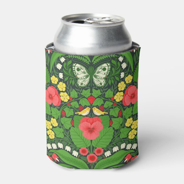 Porta-lata Pancas, aves e borboletas vermelhas (Can Front)