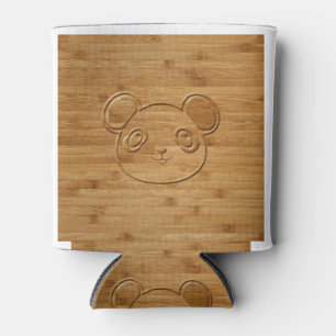 Porta-lata Panda Bear Cobra Impressão de Bambu