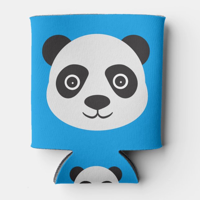 Porta-lata Panda Face Black and White Bear (Frente)