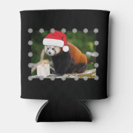 Porta-lata Panda Vermelho Festivo de Natal