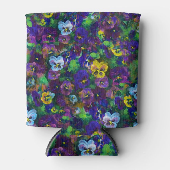 Porta-lata Pansies [purple edition] by Jason Street (Frente)