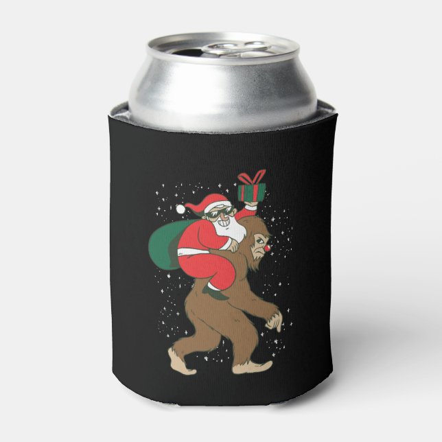 Porta-lata Papai noel de Natal Yeti, Engraçado e Bigfoot (Can Front)