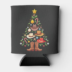 Porta-lata Papais noeis de Árvores de Natal Ocidental do Cowb
