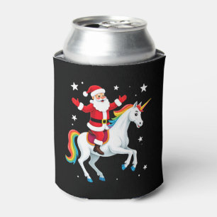 Porta-lata Papais noeis De Natal Andando No Unicórnio Xmas Ra