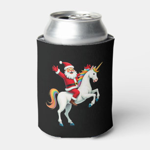 Porta-lata Papais noeis De Natal Andando No Unicórnio Xmas Ra