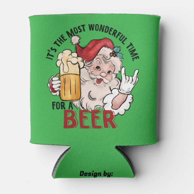 Porta-lata Papais noeis engraçados podem resfriar no Natal (Frente)