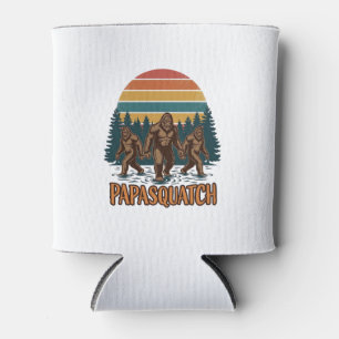 Porta-lata Papasquatch Bigfoot Desenho Vetorial Vintage Pôr d
