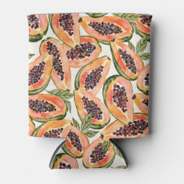 Porta-lata Papaya Fruta Watercolor