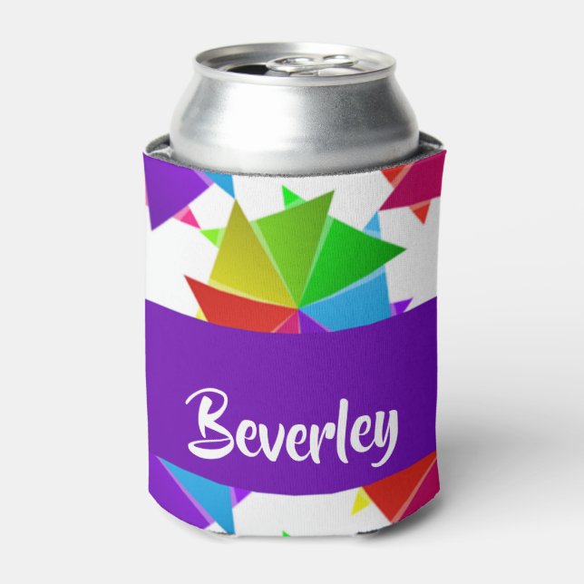 Porta-lata Papel colorido dobrado em branco (Can Front)