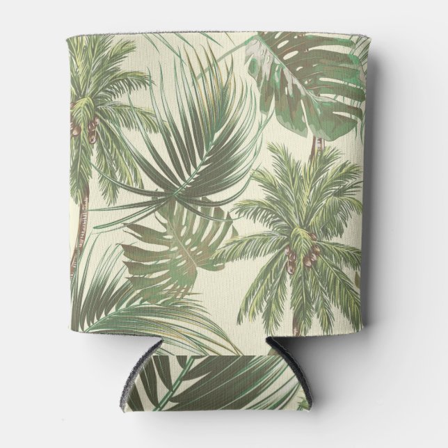 Porta-lata Papel de parede de folhas tropicais (Frente)
