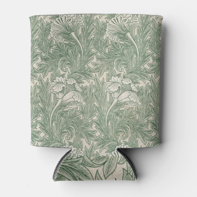 Porta-lata papel de parede de tulipa william morris verde (Frente)