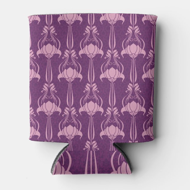 Porta-lata Papel de parede flexível - Design violeta rosa (Frente)