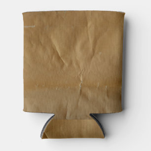 Porta-lata Papel vermelho amassado: fundo gelado.