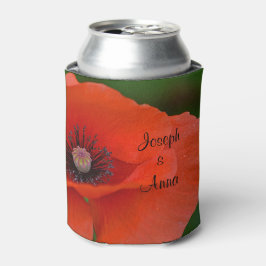 Porta-lata Papoila Vermelha Personalizada