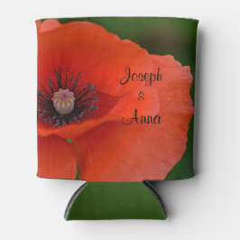 Porta-lata Papoila Vermelha Personalizada