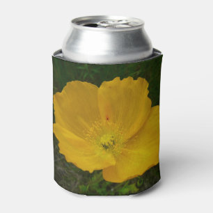 Porta-lata Papoula Amarela Flor de Alaska Floral