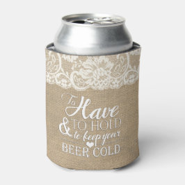 Porta-lata Para ter e manter o casamento de monograma de rend