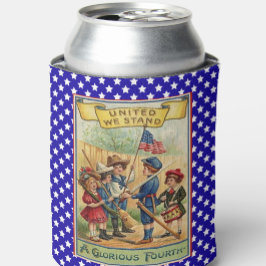 Porta-lata Parada de Crianças Quarta Bandeira Patriótica de j