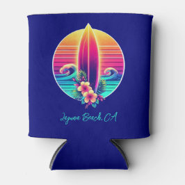 Porta-lata Paraíso no surfboard sunset-