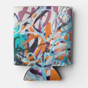 Porta-lata Parede de concreto, textura granulada.