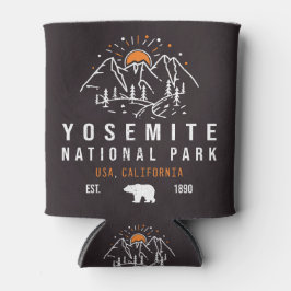Porta-lata Parque Nacional Yosemite Retro Sunset Mountain
