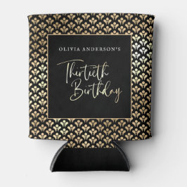 Porta-lata Partido aniversário de 30 anos de Script Dourado e