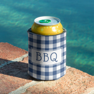 Porta-lata Partido CHURRASCO de Verificação de Buffalo Branco