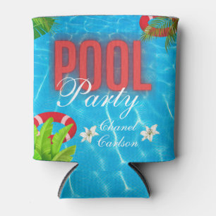 Porta-lata Partido da Piscina Tropical Aniversário de Verão