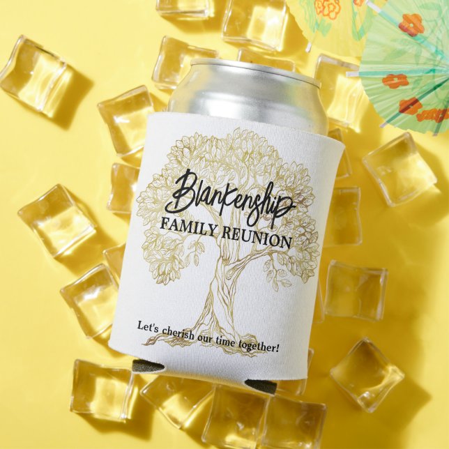 Porta-lata Partido da Reunião da Família Dourada em Árvore, e (Verão in situ)