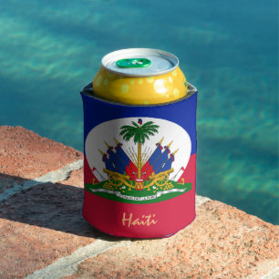 Porta-lata Partido Haitiano Flag & Haiti, churrasco/esportes