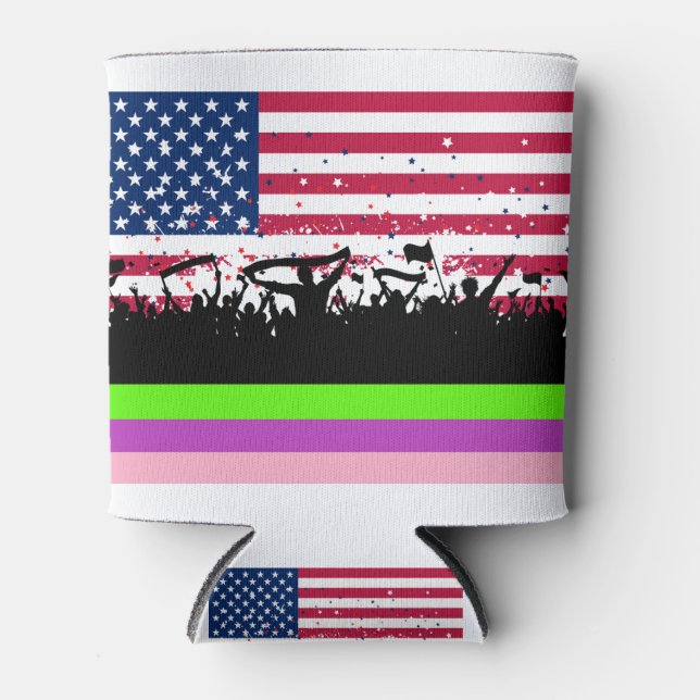 Porta-lata party crowd on american (Frente)