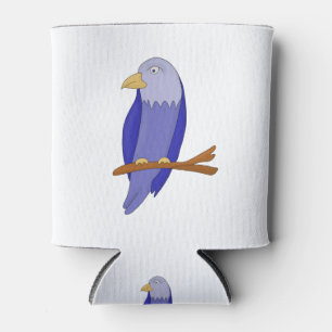 Porta-lata Pássaro azul em um galho