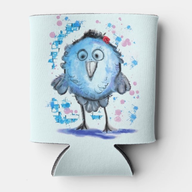 Porta-lata Pássaro Engraçado Bonito Pode Resfriar (Frente)