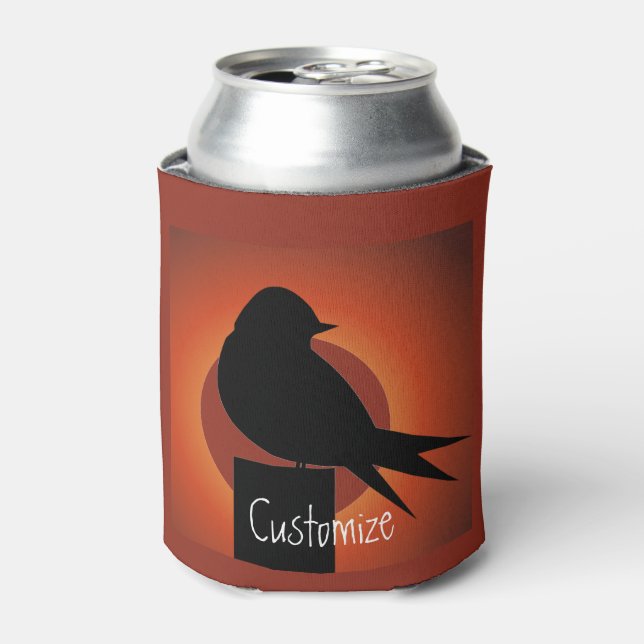 Porta-lata Pássaro preto Silhoule Sun Thunder_Cove (Can Front)