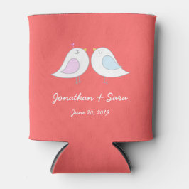 Porta-lata Pássaros de Amor, Rosa, Casamento