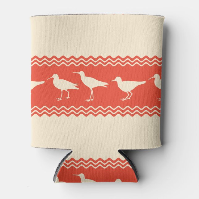 Porta-lata Pássaros do Pássaro Costeiro Coral (Frente)