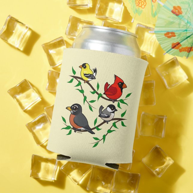 Porta-lata Pássaros lindos do quintal (Verão in situ)