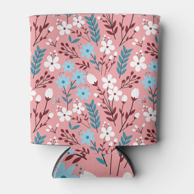 Porta-lata Pasta Cor-de-rosa sem costura. (Frente)