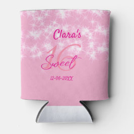 Porta-lata Pastel baby pink doce de 16 anos adicione nome da