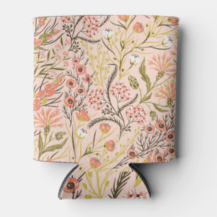 Porta-lata Pastel Blooming Flowers Padrão Vintage